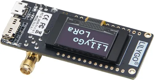 Vista 3 de LILYGO LoRa32 433Mhz ESP32 Placa de Desarrollo OLED 0.96 Pulgadas Tarjeta SD BLE WiFi Módulo TTGO