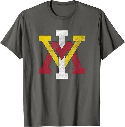 Vista 30 de Virginia Military Institute Camiseta VMI Keydets Distressed Primary, Negro