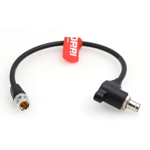 Vista 2 de Cable protector SDI 12G aisladores galvánicos BNC macho a ángulo recto BNC hembra para RED Komodo, ARRI Mini (negro)