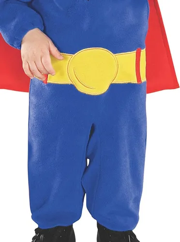 Vista 3 de Rubie's Superman - Disfraz clásico para bebéniño pequeño con capa extraíble