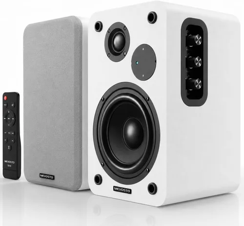 Vista 9 de Par de altavoces activos para estantería: estéreo con cable de 5 Negro