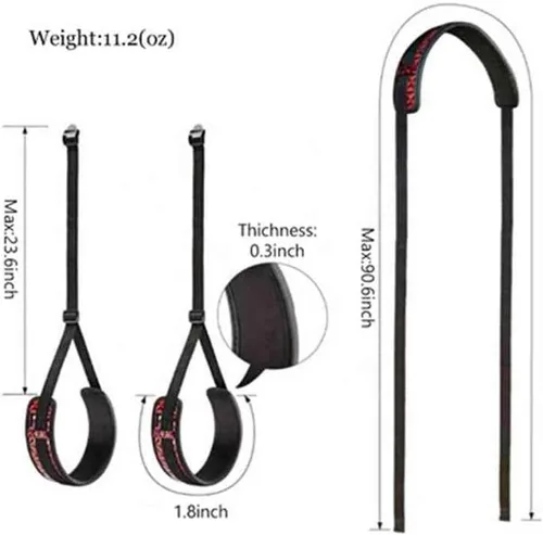 Vista 2 de Kit de sujeción de cama para parejas debajo de la cama King Bonage para piernas sexuales para adultos, correas de unión para barra de muñeca