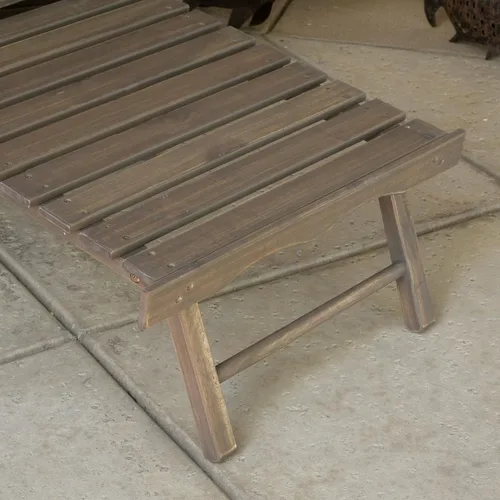 Vista 6 de Halley Adirondack silla reclinable de madera con reposapies, gris