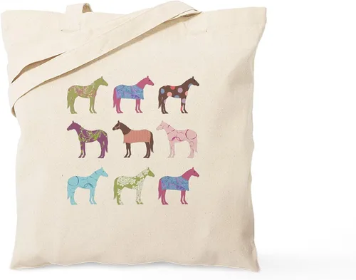 Vista 39 de CafePress Id Rather Be Riding! Bolsa de mano de caballo Bolsa de lona natural, bolsa de compras de tela, Caqui