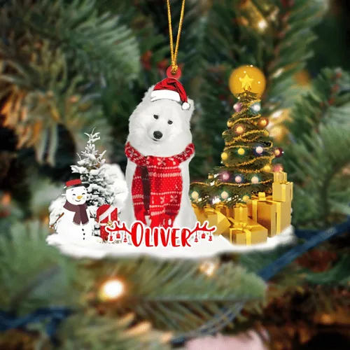 Vista 73 de NAZENTI Adorno personalizado de gato abisinio con árbol de pino, adorno de Navidad personalizado para perros amantes de las mascotas, colgante