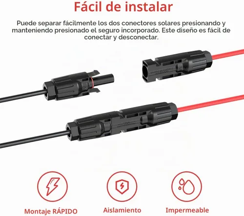 Vista 3 de ELFCULB Cable de carga solar de 10AWG a XT60, cable de extensión de panel solar para estación de energía portátil, River 600, generador solar