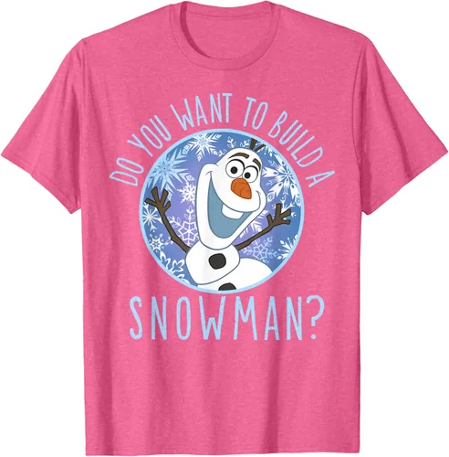 Vista 26 de Disney Camiseta Frozen Olaf con texto en inglés "Do You Want to Build A Snowman Negro