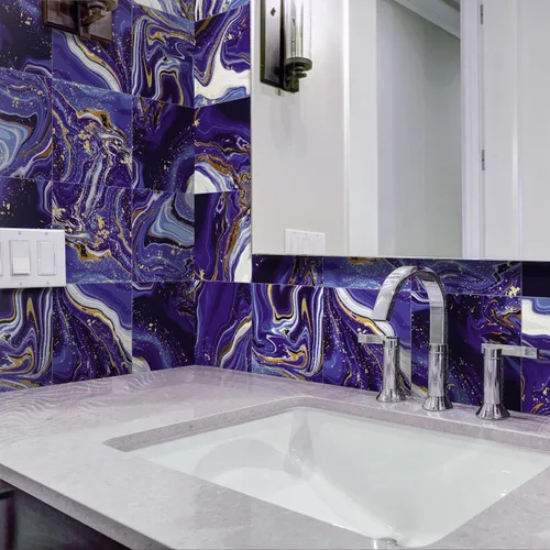 Vista 14 de 12 calcomanías mate para azulejos de pared, despegar y pegar, autoadhesivas, calcomanías de vinilo para azulejos de pared, adhesivo de PVC