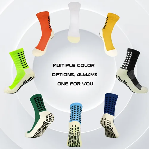 Vista 4 de Yufree Grip - Calcetines de fútbol antideslizantes antideslizantes para hombre, para fútbol, baloncesto, deportes, 4 pares