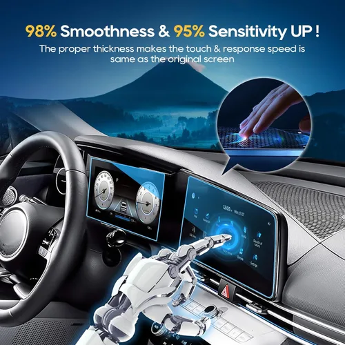 Vista 5 de LFOTPP Protector de pantalla para H*yundai Elantra 2021-2024 [N Line/Limited/N/2024 SEL/SE] Protector de pantalla de navegación de 10.25 pulgadas