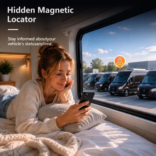 Vista 7 de Rastreador GPS para vehículos, paquete de 2 rastreadores GPS ocultos magnéticos para vehículos, sin suscripción, dispositivo de seguimiento