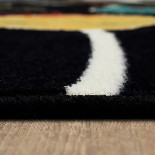Vista 5 de Mohawk Home Alfombra Aurora Solar System, 5'x8 ', Negro Sistema solar negro.