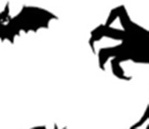 Vista 4 de VEMART Costume Props, Halloween Giant Ghost Monster Ghost Shadow Window Sticker Witch Death Bat Skeleton Helloween Party Decor Sticker