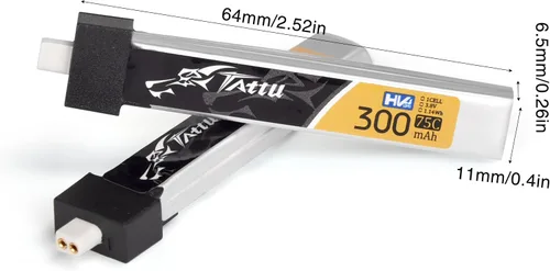 Vista 7 de 4 unids BT2.0 300mAh 1S batería 3.8V 75C FPV Lipo batería con conector BT2.0 enchufe para FPV Tiny Whoop 1S sin escobillas Whoop Drone