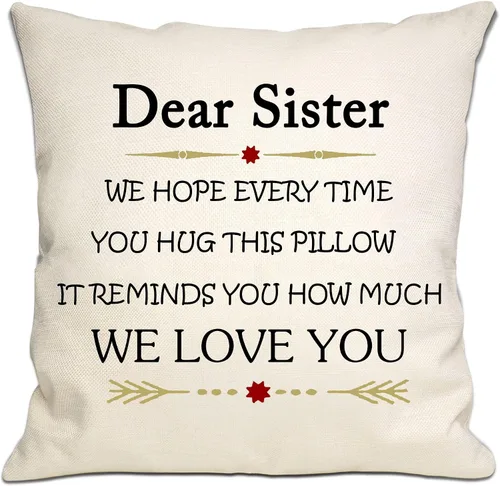 Vista 7 de Funda de almohada de Bommex Cousin Reminder - Abraza y siéntete amado cada vez