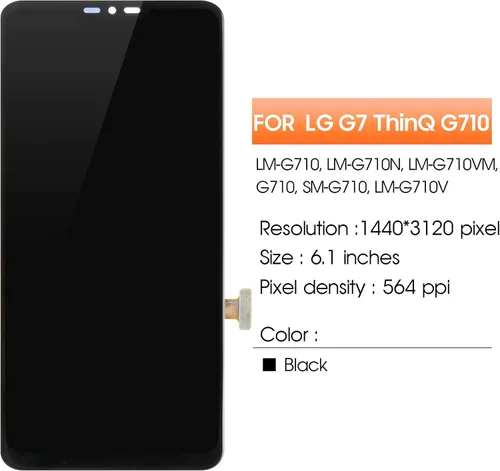 Vista 2 de Pantalla para LG G7 ThinQ Reemplazo de pantalla para LG G710 Pantalla LCD LM-G710, LM-G710N, LM-G710V Pantalla táctil Digitalizador Asamblea Piezas