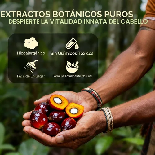 Vista 6 de Juego de champú y acondicionador de aceite Batana para el crecimiento