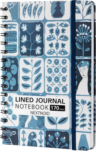 Vista 19 de Nextnoid Cuaderno de espiral forrado para mujeres y hombres, tamaño A5 (5.8 x 8.3 pulgadas), 170 páginas, cuadernos de tapa dura para trabajo y toma