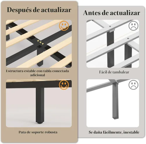 Vista 8 de Vipbear Base de cama tamaño Queen con heaboard, marco de cama tapizado de terciopelo de lujo con soporte de listones de madera, bajo y resistente