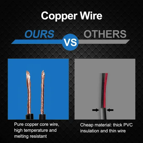 Vista 3 de Cable de extensión para encendedor de cigarrillos de 10 pies 8A, cable de núcleo de cobre puro, cable de enchufe de alimentación CC automático 8A