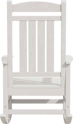 Vista 11 de KINGYES Mecedora de gran tamaño para adultos, balancines de porche, color Blanco