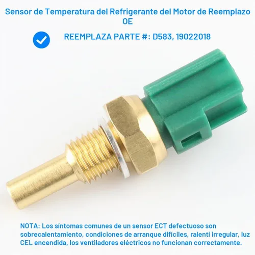 Vista 2 de Sensor de temperatura del refrigerante, sensor de temperatura ECT D583 19022018 compatible con Toyota Lexus Mazda - 4Runner Avalon Camry Corolla
