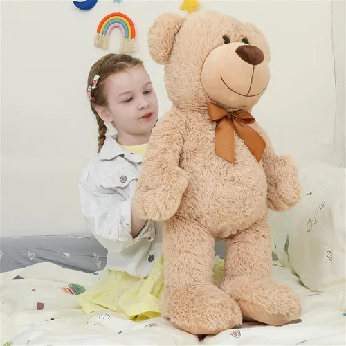 Vista 2 de Oso de peluche marrón Tezituor, oso de peluche grande de 66 cm de peluche suave para niña, niño, novia, oso de peluche suave de regalo para baby