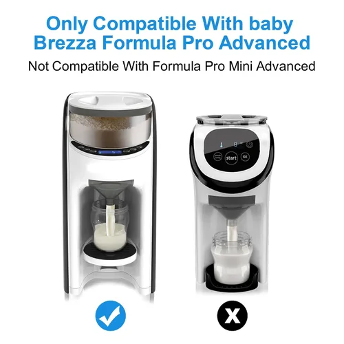 Vista 2 de 3 juegos de embudo de repuesto compatibles con Baby Brezza Formula Pro Advanced Embudo y tapa de repuesto, no compatible con la máquina mezcladora