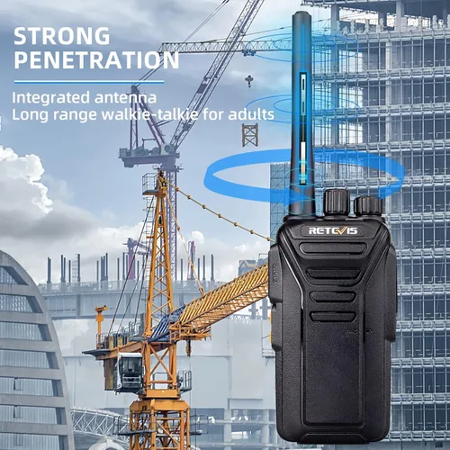 Vista 13 de Retevis Walkie Talkies RT27, radio bidireccional con micrófono de altavoz de hombro, radios de 2 vías de largo alcance, base de carga USB, alarma