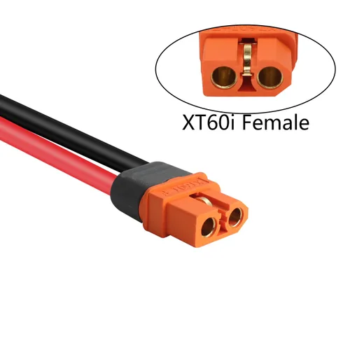 Vista 2 de Adaptador de conector SAE a XT60I-F, cable de 12 AWG, conector de panel solar SAE, con adaptador inverso para estación de energía portátil