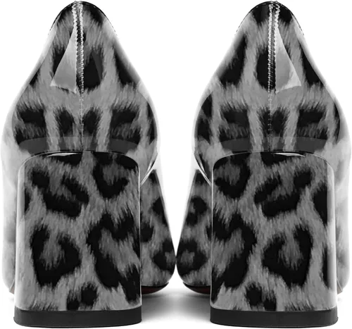 Vista 4 de SHOWFOREST Zapatos de tacón medio grueso para mujer, con puntera puntiaguda, de 2.5 pulgadas