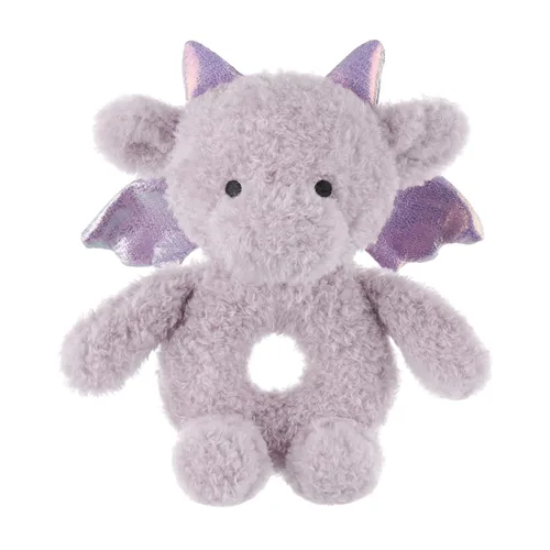 Vista 8 de Apricot Lamb Sonajero de dragón suave para niños y niñas, juguete de sonajero de peluche adorable para el recién nacido, 0-3 meses, 0-6 meses y más