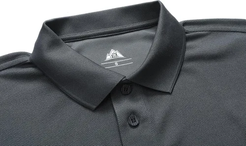 Vista 4 de MOERDENG Polo de golf para hombre, ajuste regular, secado rápido, táctico, manga corta y larga, camiseta de tenis