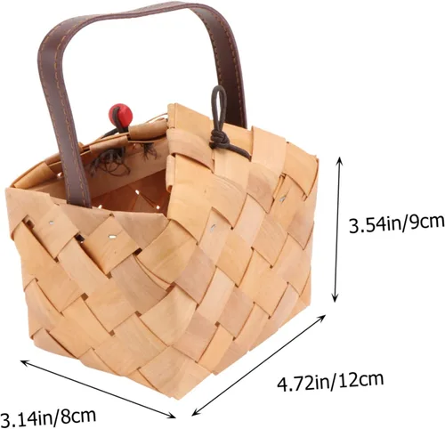 Vista 9 de jojofuny Cesta de la compra, cesta de embalaje de regalo, cesta de picnic, cesta de embalaje, cesta de embalaje, contenedor de ornamento, cesta
