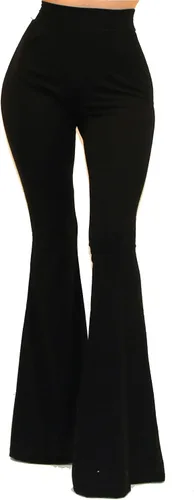 Vista 2 de Vivicastle - Pantalones bajos para mujer, estilo bohemio, estilo hippie, acampanado, con parte inferior