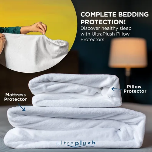 Vista 9 de Protector de colchón impermeable UltraPlush Premium – Funda muy suave y silenciosa, otro, King Mojar la cama, funda de cama