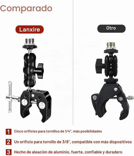 Vista 5 de Abrazadera de micrófono para micrófono con cabeza de bola