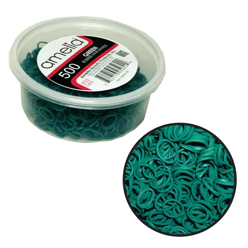 Vista 19 de 500 unidades de gomitas en contenedor de rejillas para colas de caballo y trenzas., Negro