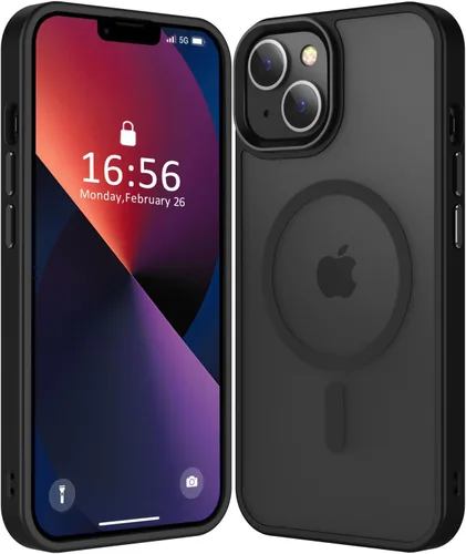 Vista 59 de Fuerte magnético para iPhone 11, compatible con Magsafe, [resistente a caídas de 13 pies] Funda trasera translúcida mate con sensación de piel