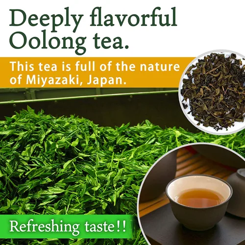 Vista 3 de YAMASAN KYOTO UJI Té orgánico Oolong Té de hojas sueltas, 100% auténtico fabricado en Japón, 3.53 onzas (3.53 onzas)
