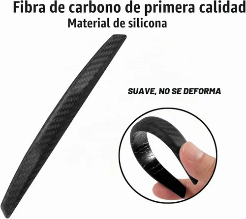 Vista 3 de 4 piezas protectores universales de borde de puerta de automóvil, protector de silicona para parachoques de carrocería de automóvil, moldura