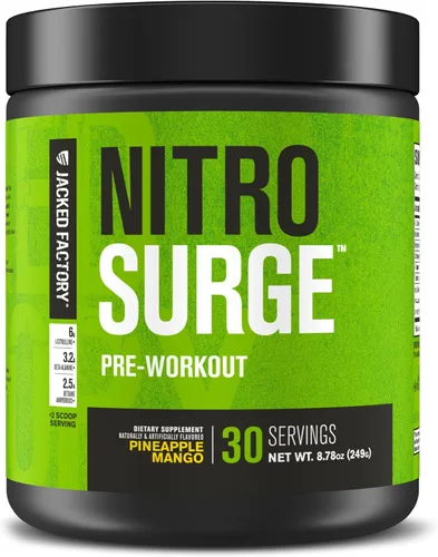 Vista 13 de Jacked Factory NITROSURGE Suplemento Pre Entrenamiento - Energía Sin Límites, Ganancias Instantáneas de Fuerza, Enfoque Claro, Bombeos Intensos