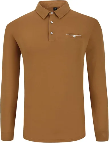 Vista 4 de XTAPAN Polo de golf de manga larga para hombre