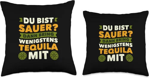 Vista 3 de Enjoying A Strong Alcoholic Drink Made In Mexico Dann Bring Wenigstens - Almohada de tequila con alcohol, 16 x 16 pulgadas, multicolor