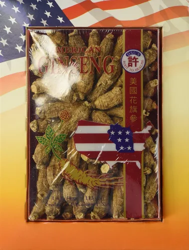 Vista 14 de Hsu's SKU 0130-4 Caja de raíces de ginseng americano de Wisconsin medio corto extra grande de 4 onzas para té, sopa y regalos, premium, sin OMG, sin