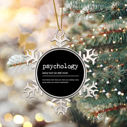 Vista 2 de Psicología Definición Diccionario Palabra Significado Adorno de Navidad de Metal para árbol de Navidad Colgante Bola Colgante Recuerdo Vacaciones