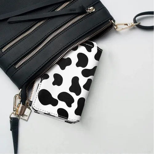 Vista 34 de Cartera con llavero, tarjetero con bloqueo RFID de piel, funda para tarjetas de crédito con cremallera para mujer