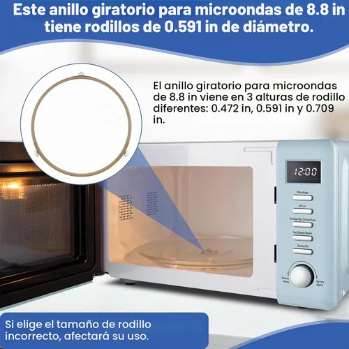 Vista 3 de Anillo giratorio para microondas de 8.8 pulgadas, 1 paquete