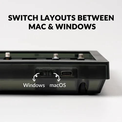 Vista 4 de Keychron V2 - Teclado mecánico personalizado con cable, versión barebone, diseño del 65% QMKVIA, macro programable con soporte intercambiable