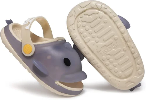 Vista 4 de LCKSDP Sandalias para niños y niñas, talla 9, Dophin, tiburón, sandalias para niños, talla 7, 8, 10, 11, 12, antideslizantes, para playa, piscina